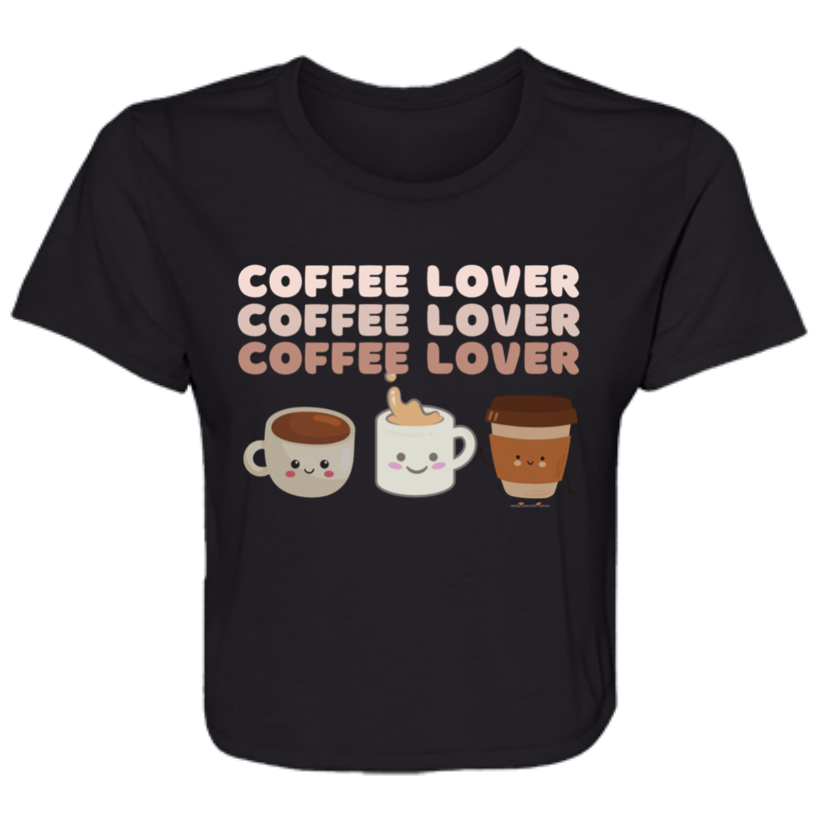 Coffee Lover Cropped Tee | Kawaii Coffee | Pastel Coffee lovers