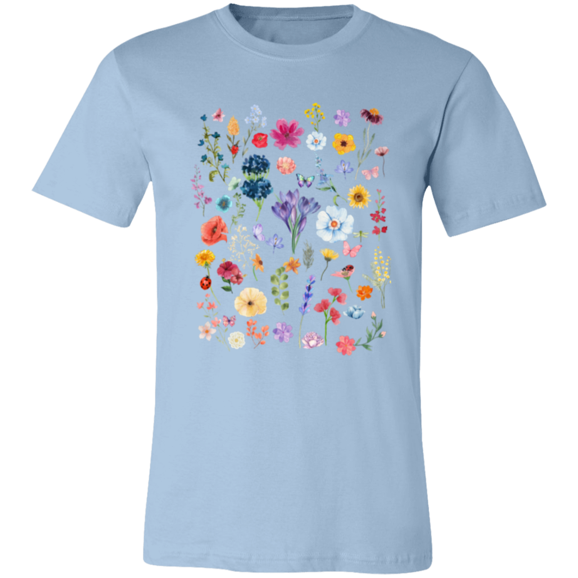 Array of Wildflowers Unisex Jersey Short-Sleeve T-Shirt