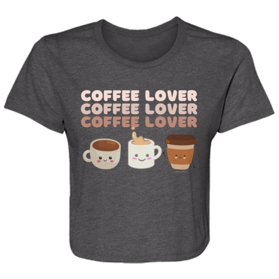 Coffee Lover Cropped Tee | Kawaii Coffee | Pastel Coffee lovers