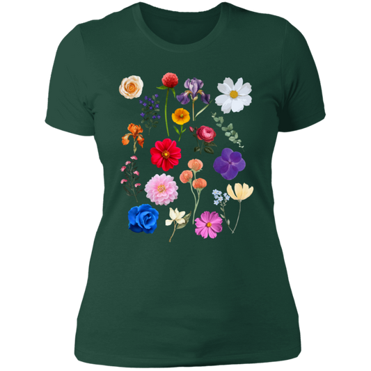 Flower Shirt, Botanical Shirt, Vintage T shirt, Plant Lover Shirt, Ladies' Boyfriend T-Shirt