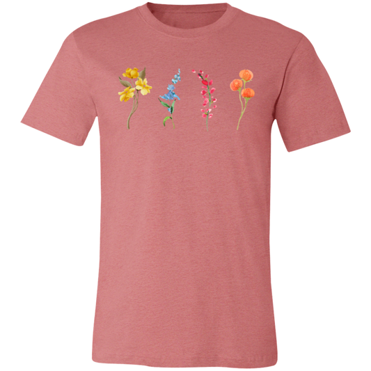 4 Wildflowers Unisex Jersey Short-Sleeve T-Shirt