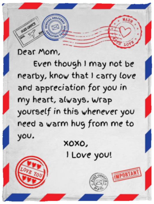 Blanket for Mom | Mothers Day Gift | Gifts for Mom  | Letter to Mom | Mom Gifts from Daughter, Son