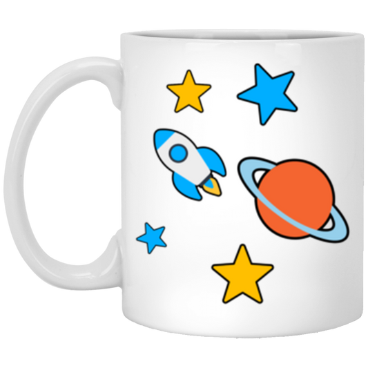 Brick Space Mug | Space Lovers | Cute Rocket Space Mug