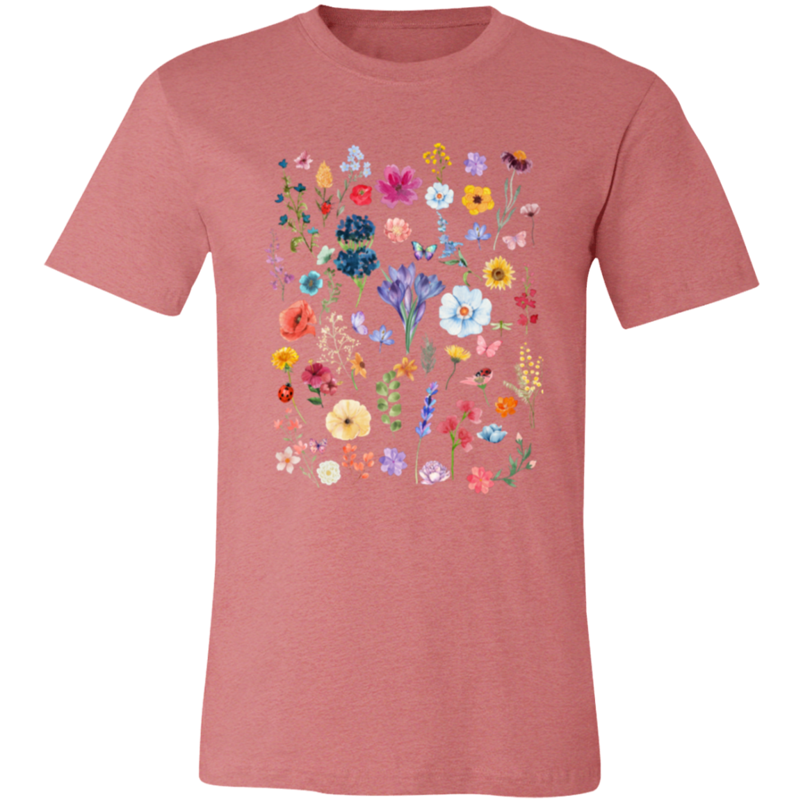 Array of Wildflowers Unisex Jersey Short-Sleeve T-Shirt