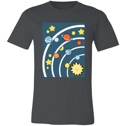 Solar System Space T-Shirt | Brick Galaxy | Solar System T-Shirt (White Rings)