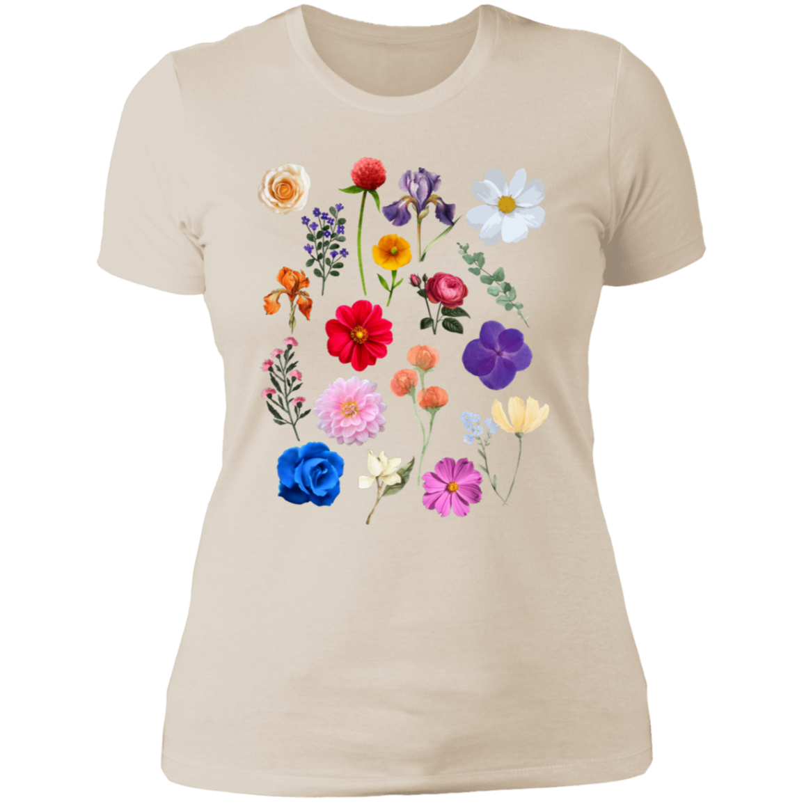 Flower Shirt, Botanical Shirt, Vintage T shirt, Plant Lover Shirt, Ladies' Boyfriend T-Shirt