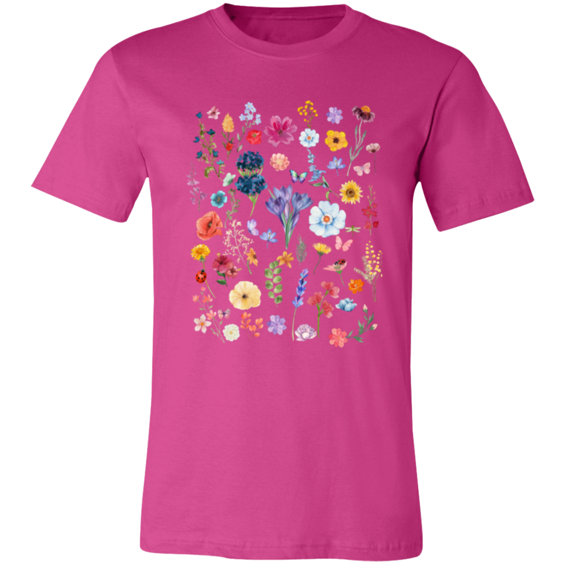 Array of Wildflowers Unisex Jersey Short-Sleeve T-Shirt