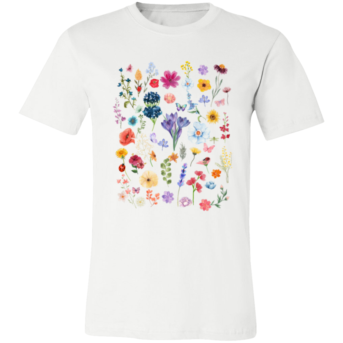 Array of Wildflowers Unisex Jersey Short-Sleeve T-Shirt