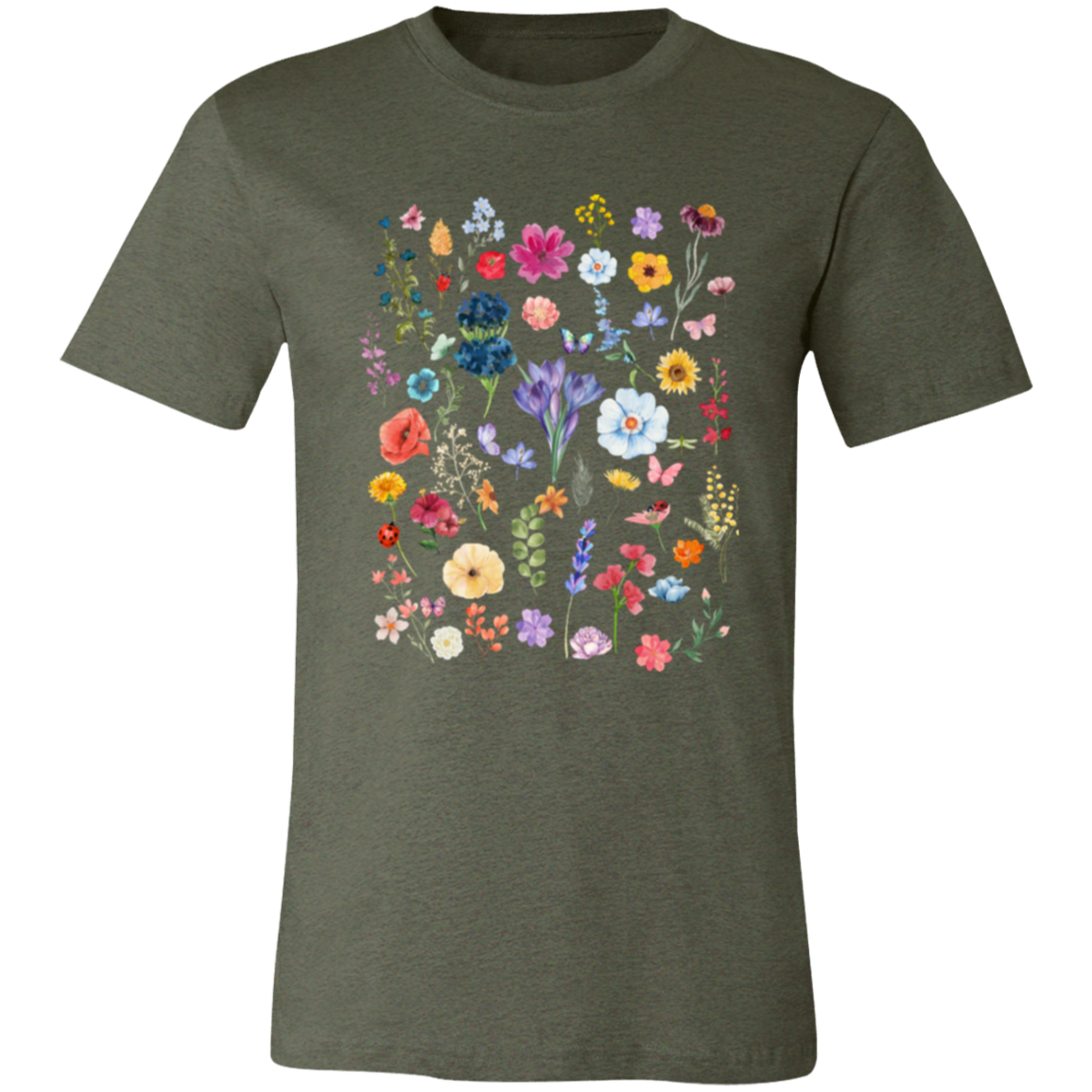 Array of Wildflowers Unisex Jersey Short-Sleeve T-Shirt