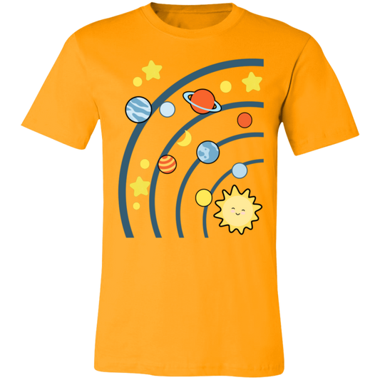 Solar System Space T-Shirt | Brick Galaxy | Solar System T-Shirt (Navy rings)