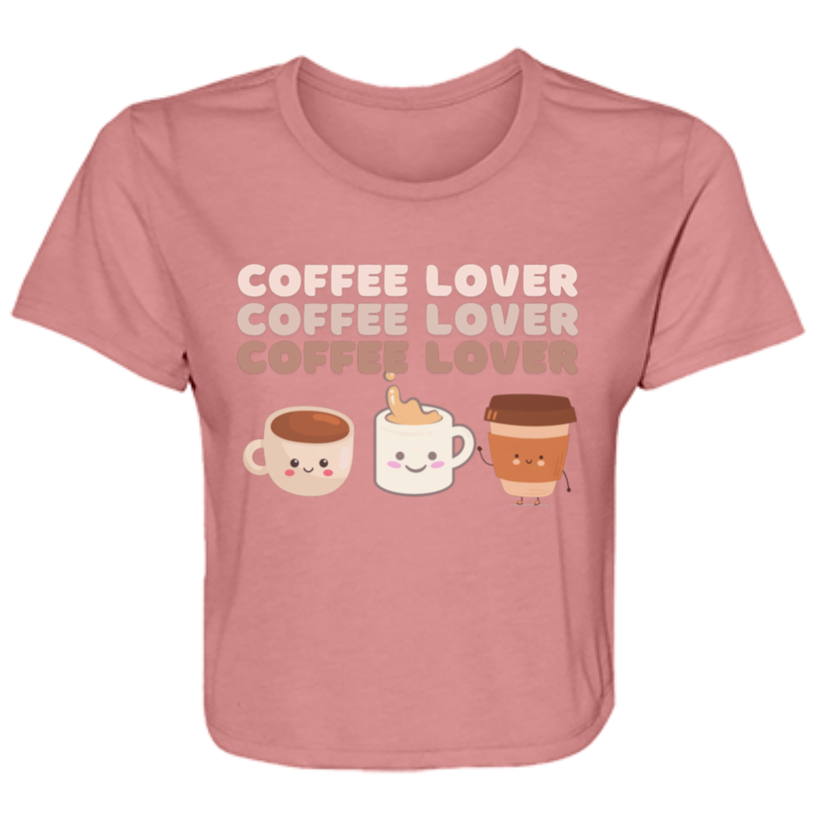 Coffee Lover Cropped Tee | Kawaii Coffee | Pastel Coffee lovers