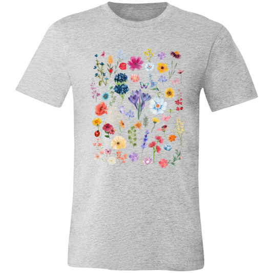 Array of Wildflowers Unisex Jersey Short-Sleeve T-Shirt