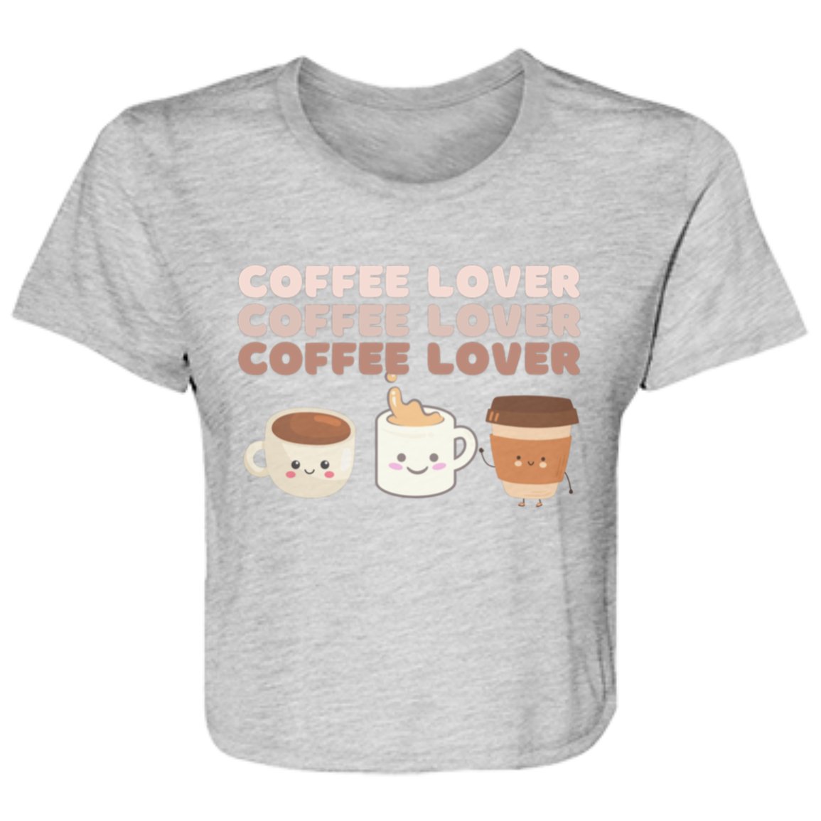 Coffee Lover Cropped Tee | Kawaii Coffee | Pastel Coffee lovers