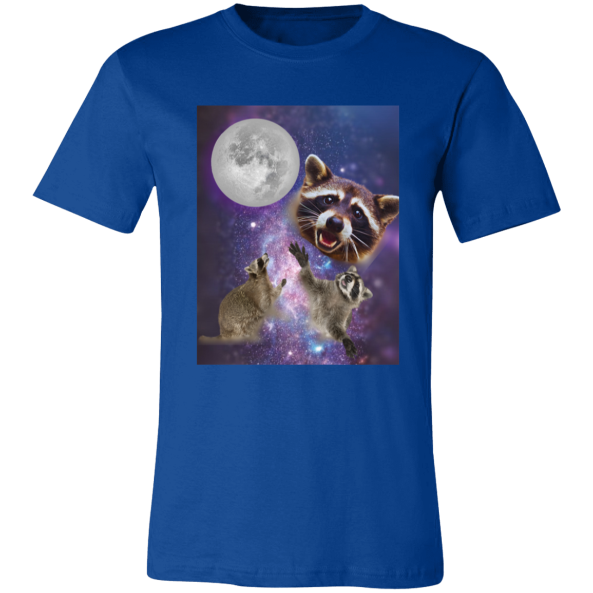 Retro Raccoon Moon T-Shirt, Raccoon Lovers, Funny Tee Unisex Jersey Short-Sleeve T-Shirt