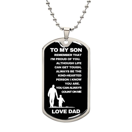 To My Son From Dad | Dog Tag Heartfelt Message