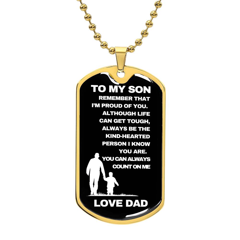 To My Son From Dad | Dog Tag Heartfelt Message