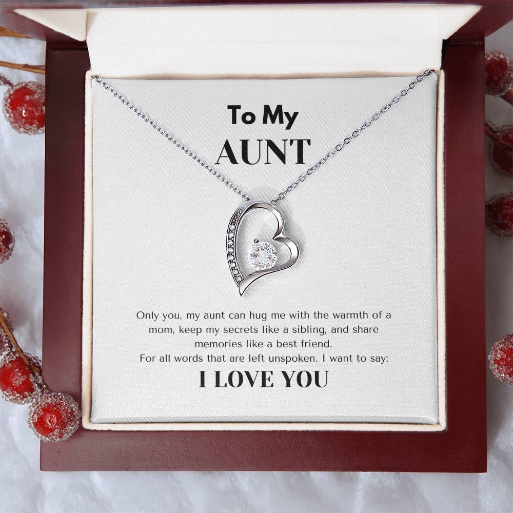 TO MY AUNT  | AUNT GIFT | FOREVER LOVE NECKLACE