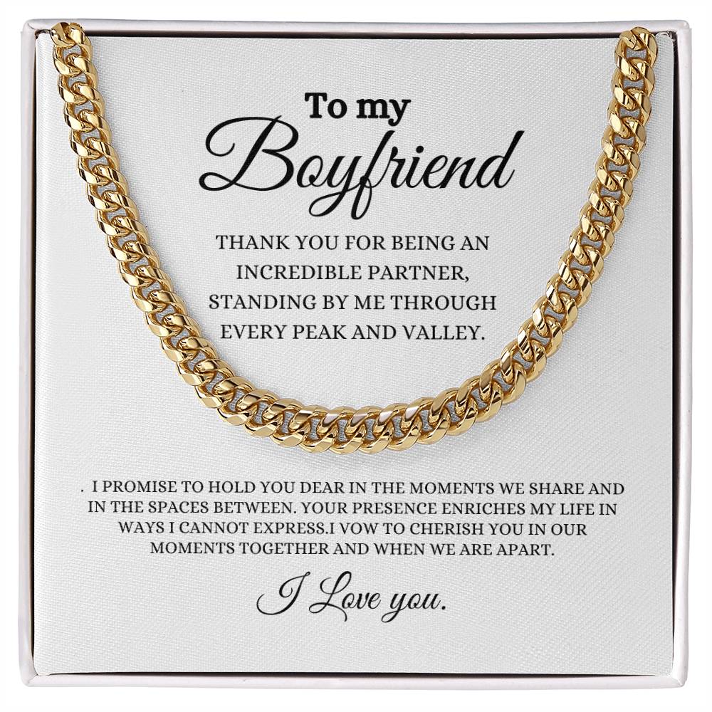 Boyfriend | Moments Together | Cuban Link Chain