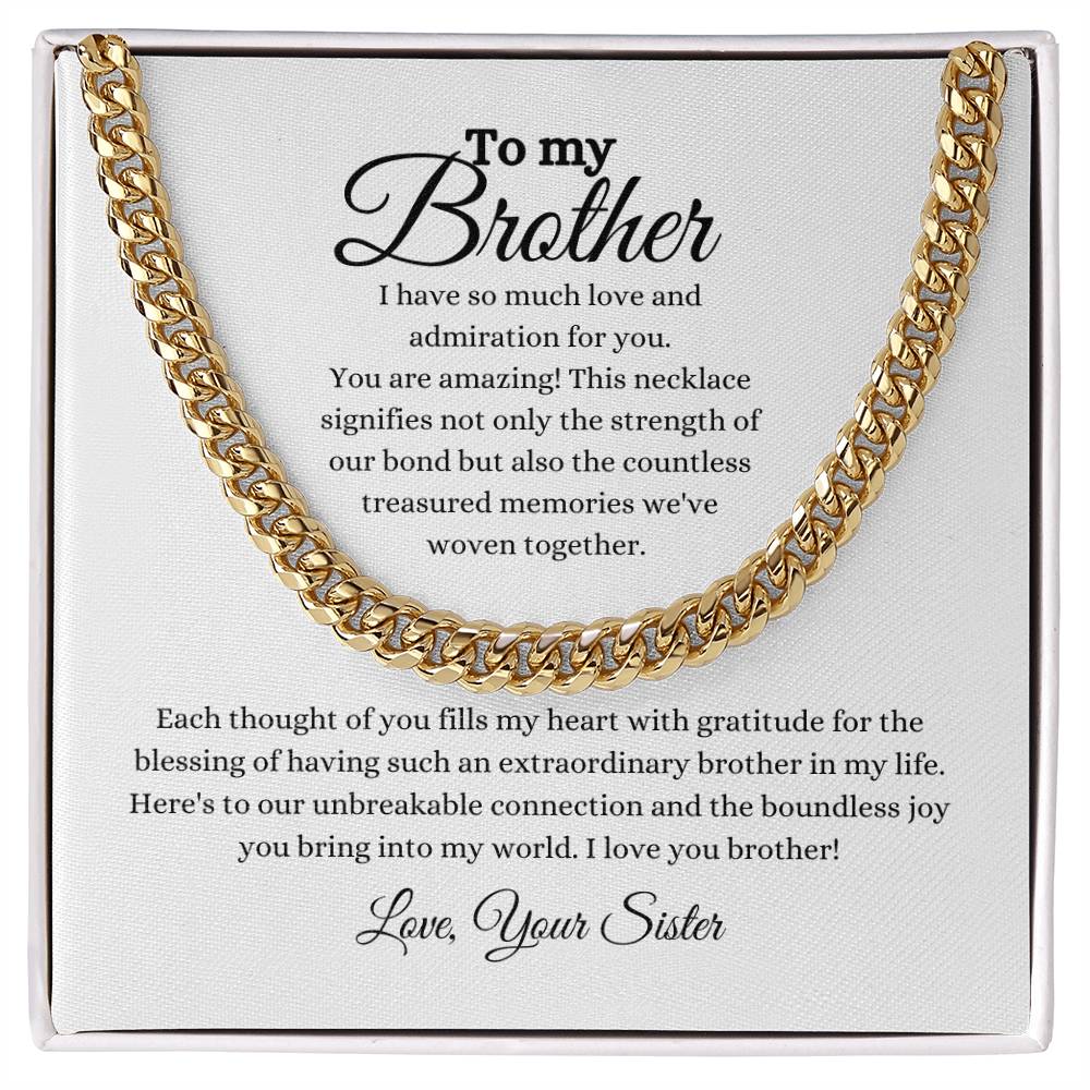 Brother from Sister | Love you | Cuban Link Chain