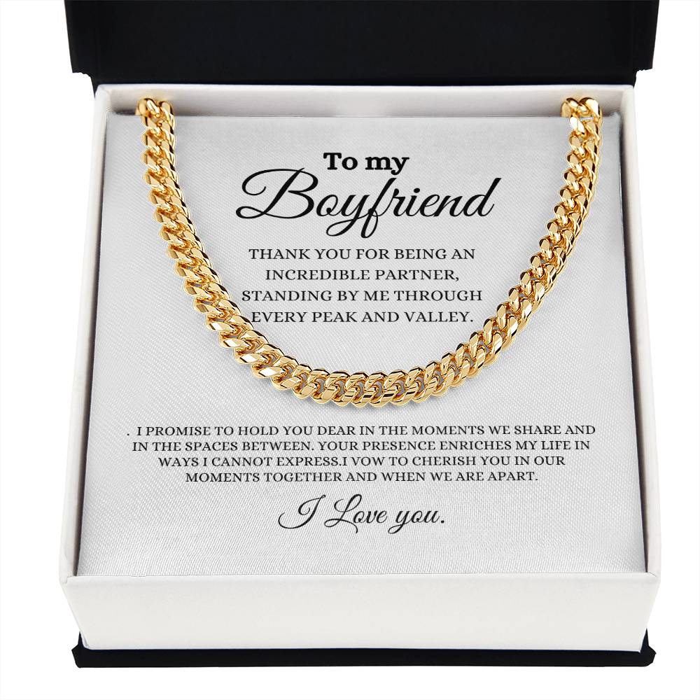 Boyfriend | Moments Together | Cuban Link Chain