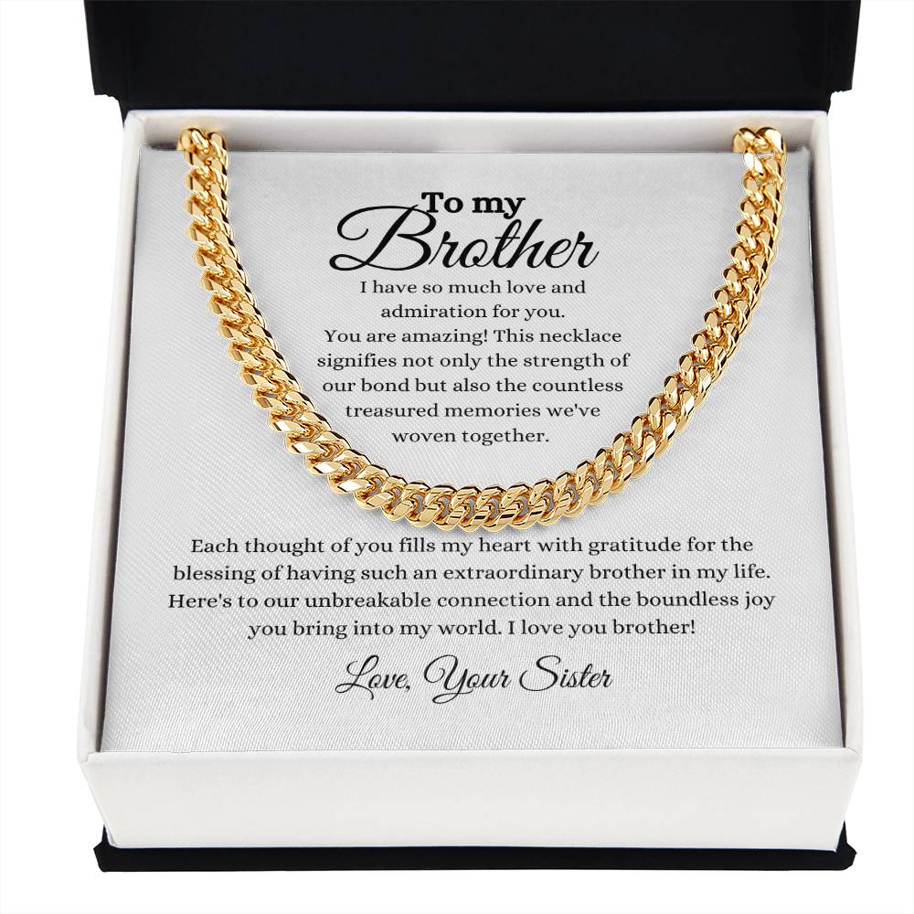 Brother from Sister | Love you | Cuban Link Chain