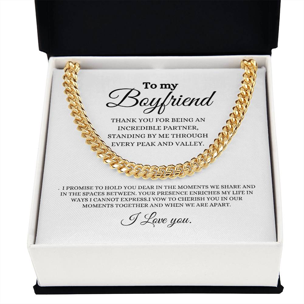 Boyfriend | Moments Together | Cuban Link Chain