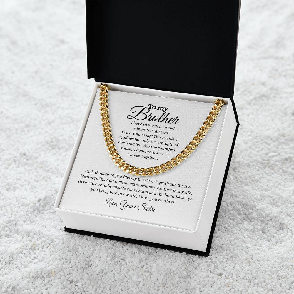 Brother from Sister | Love you | Cuban Link Chain