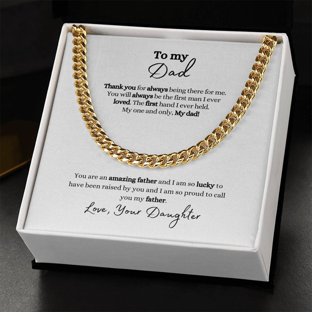 Dad | Amazing Father from Daughter | Cuban Link Chain