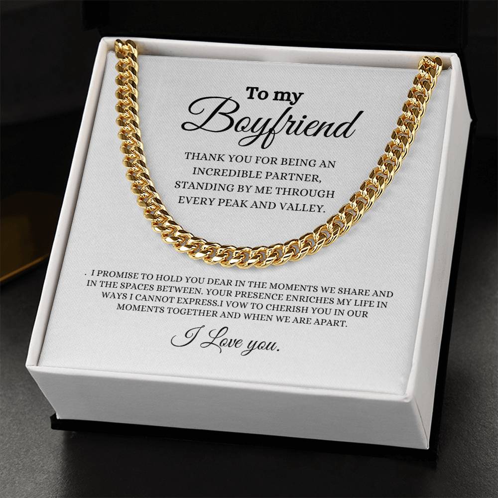 Boyfriend | Moments Together | Cuban Link Chain