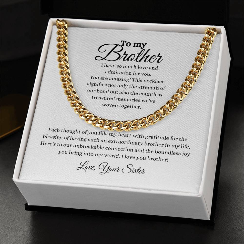 Brother from Sister | Love you | Cuban Link Chain