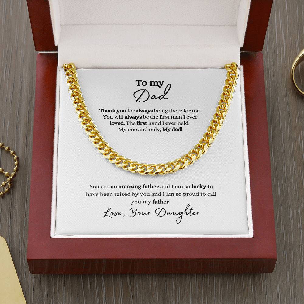 Dad | Amazing Father from Daughter | Cuban Link Chain