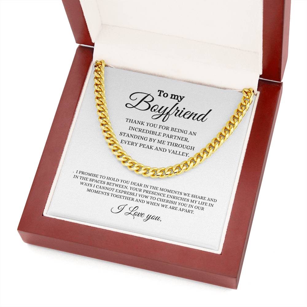 Boyfriend | Moments Together | Cuban Link Chain