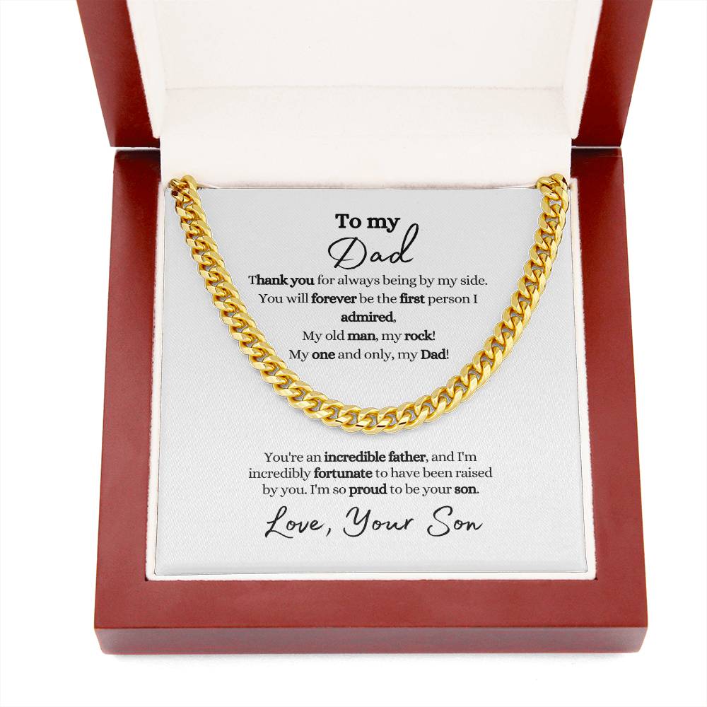 To Dad From Son | Incredible Father | Cuban Link Chain