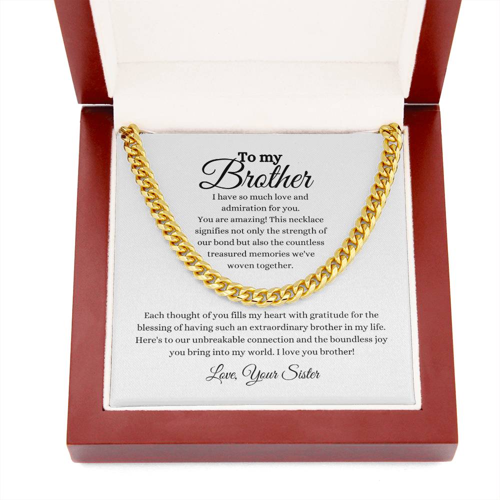 Brother from Sister | Love you | Cuban Link Chain