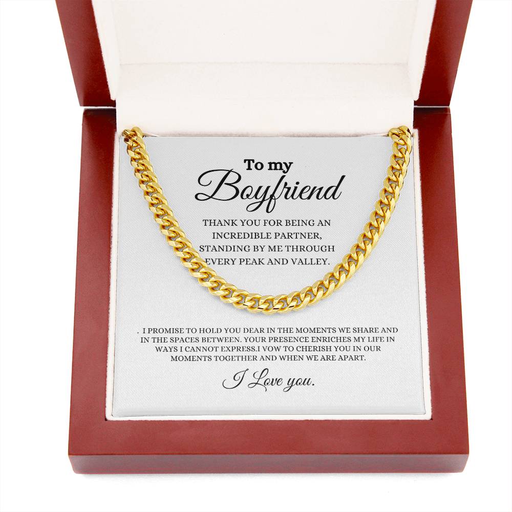 Boyfriend | Moments Together | Cuban Link Chain