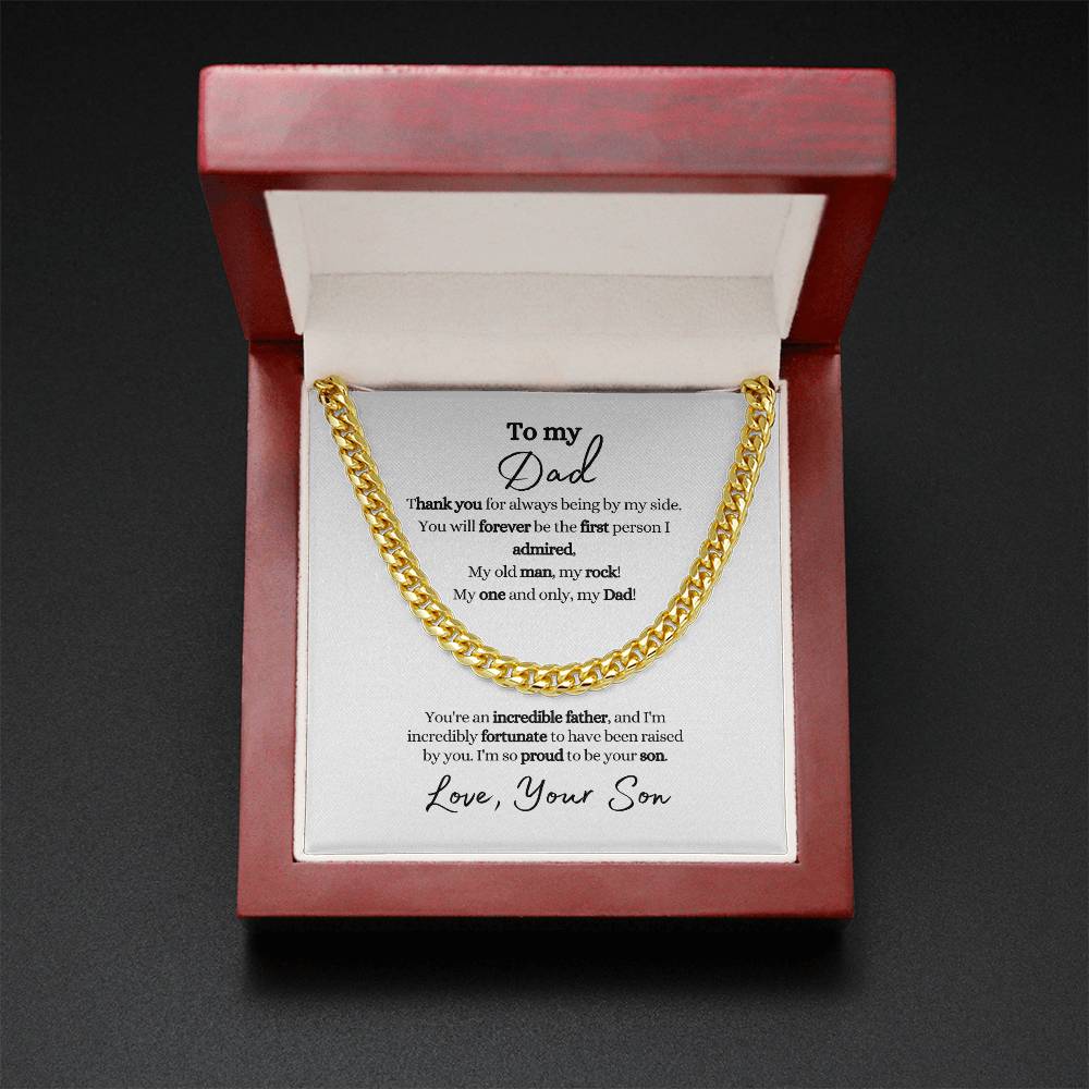 To Dad From Son | Incredible Father | Cuban Link Chain