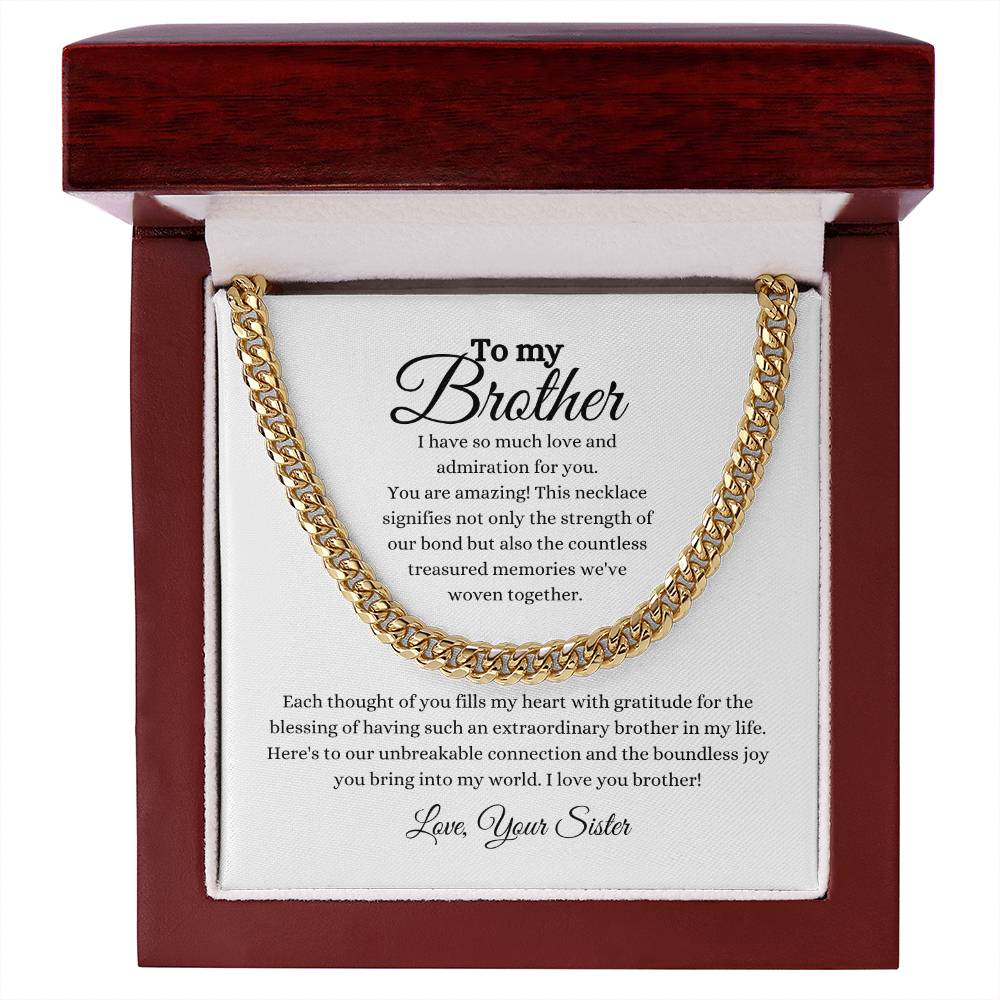 Brother from Sister | Love you | Cuban Link Chain