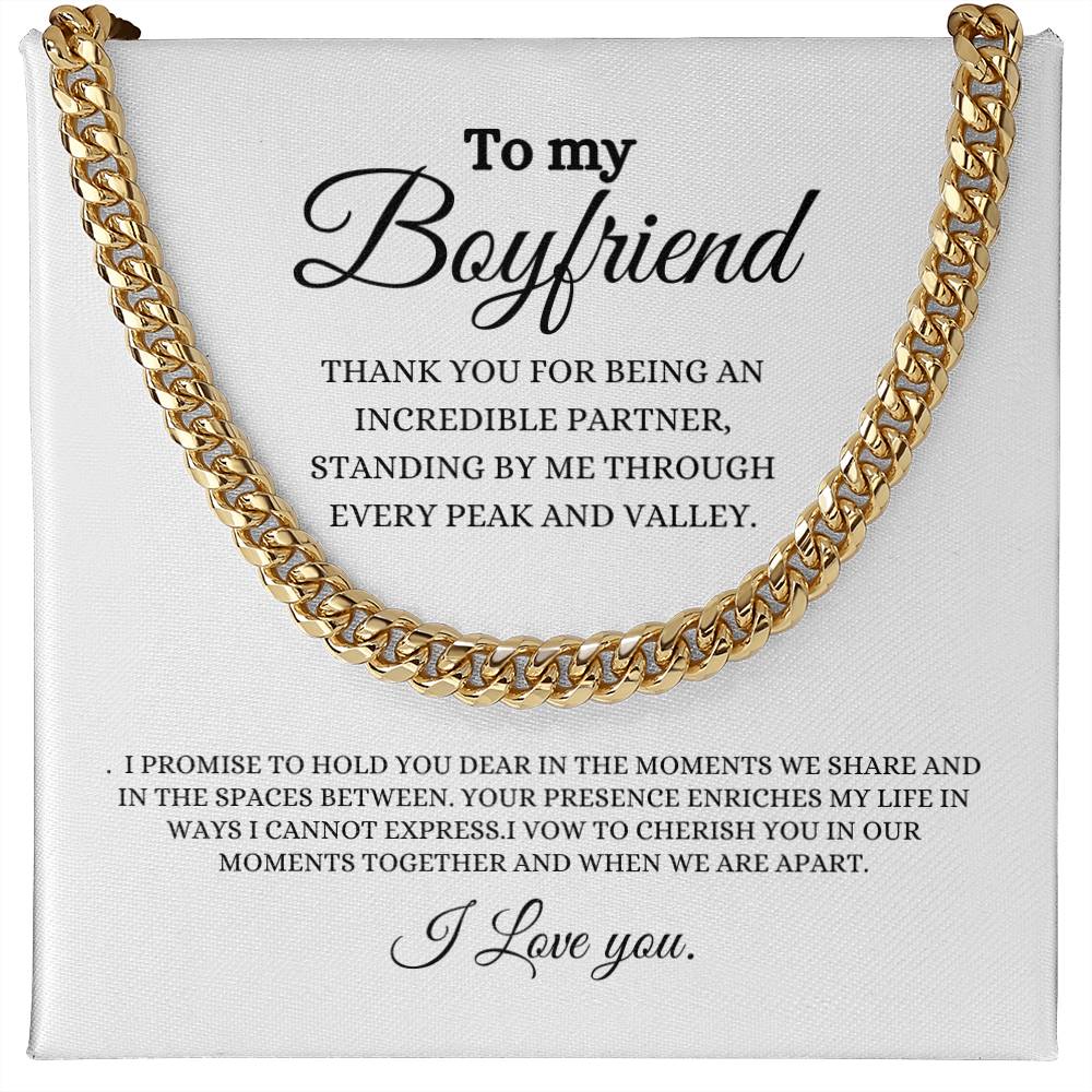 Boyfriend | Moments Together | Cuban Link Chain