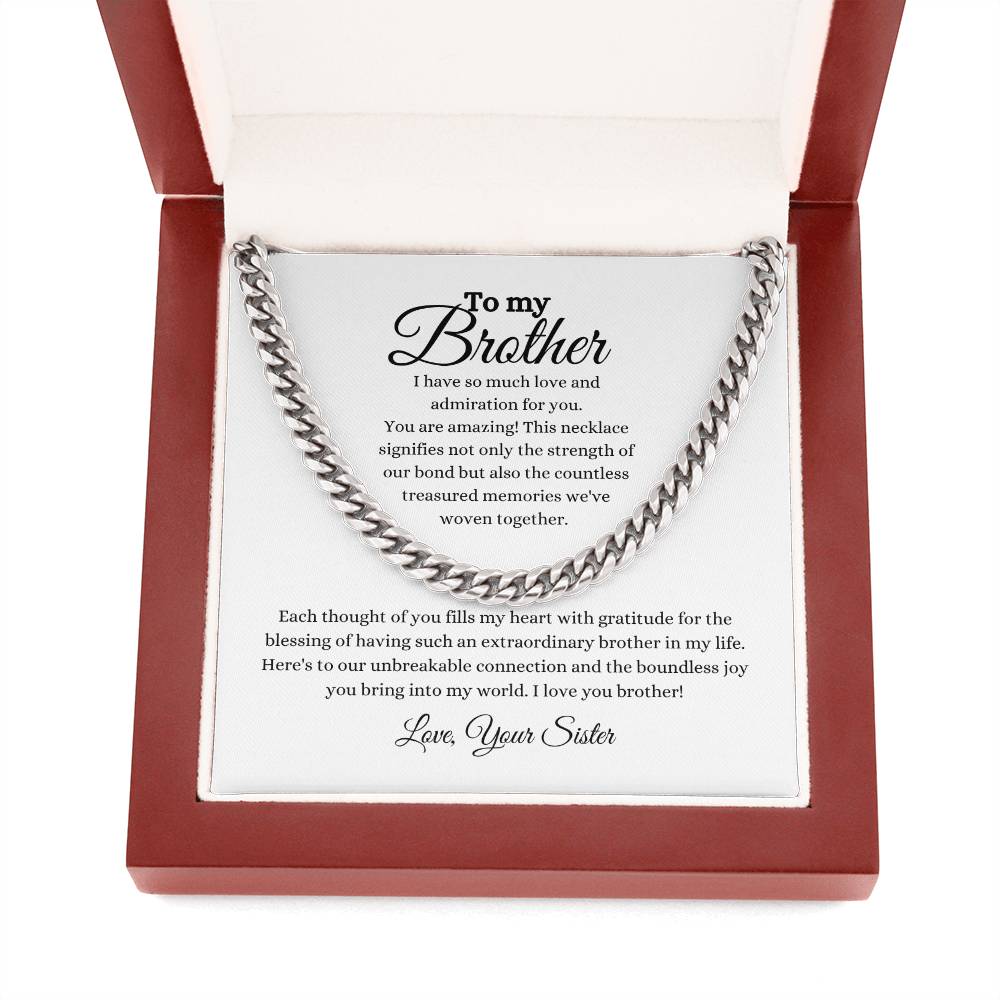 Brother from Sister | Love you | Cuban Link Chain