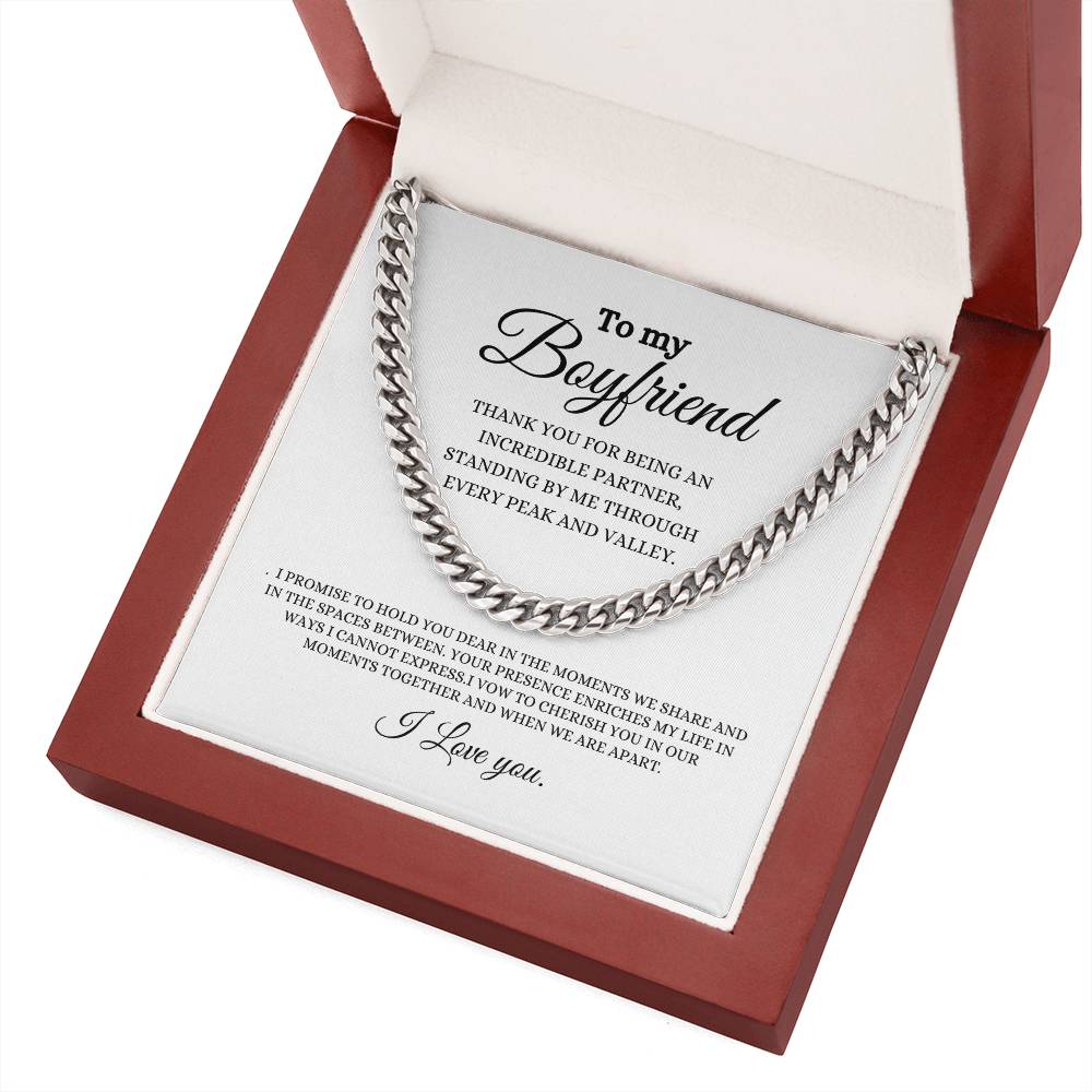 Boyfriend | Moments Together | Cuban Link Chain