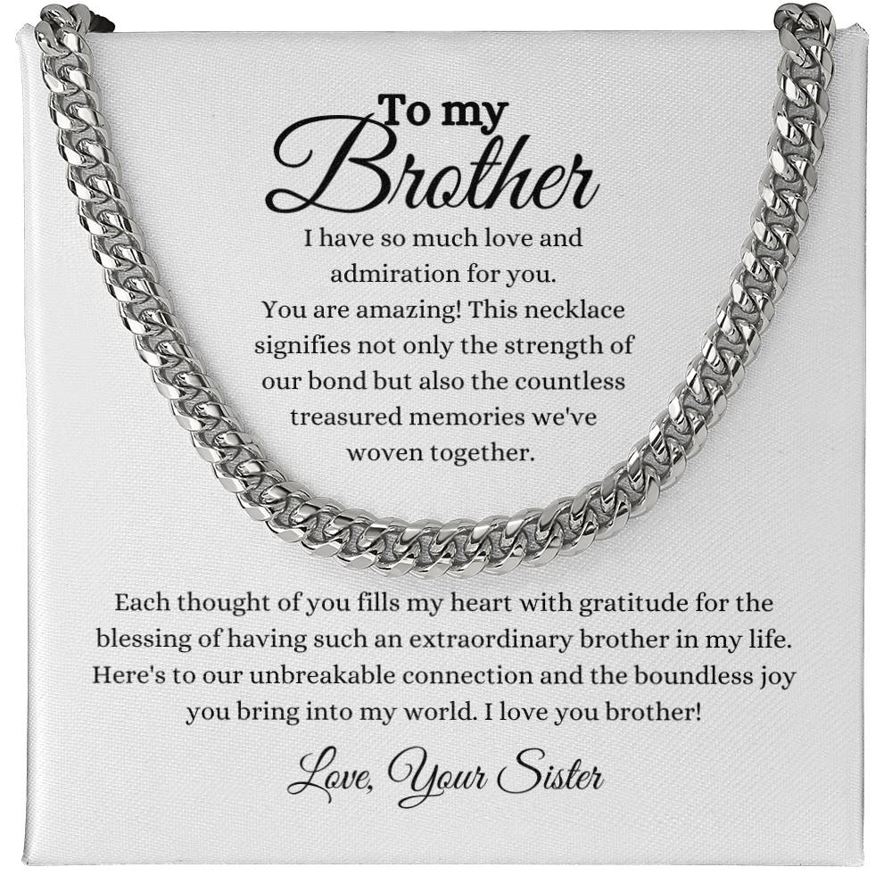 Brother from Sister | Love you | Cuban Link Chain