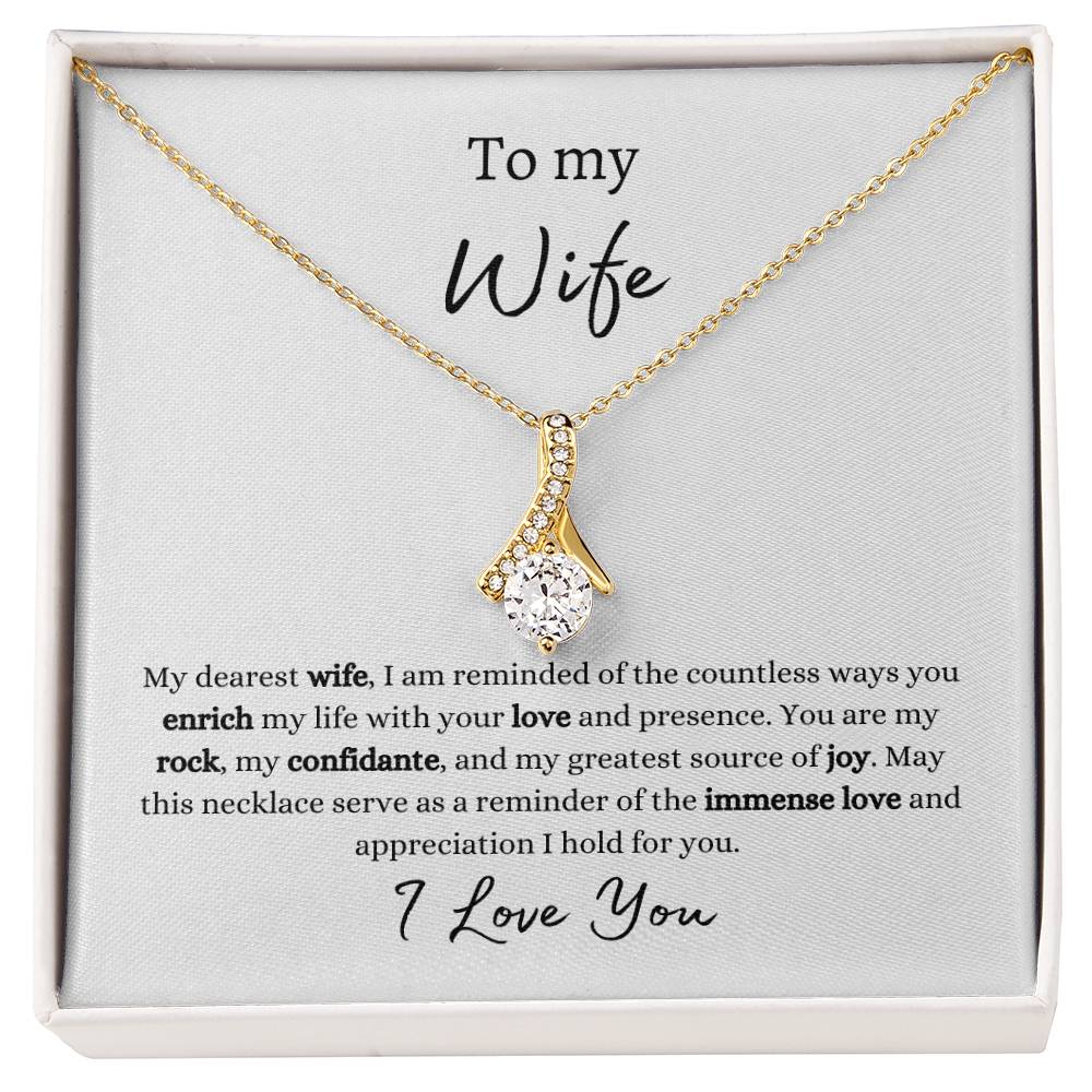 To My Wife | My rock | Alluring Beauty Necklace