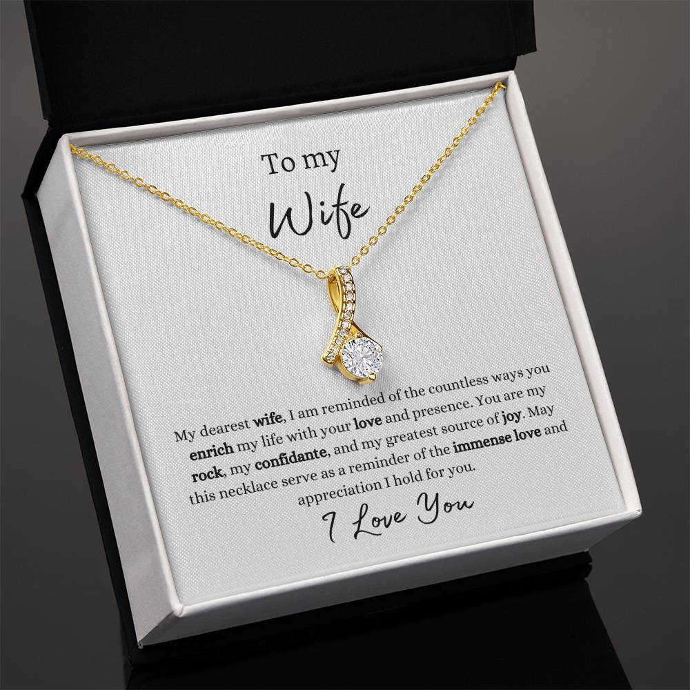 To My Wife | My rock | Alluring Beauty Necklace