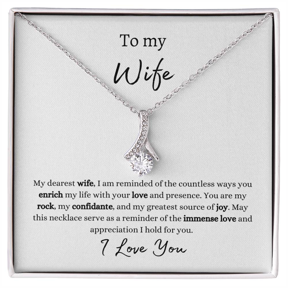 To My Wife | My rock | Alluring Beauty Necklace