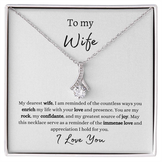 To My Wife | My rock | Alluring Beauty Necklace