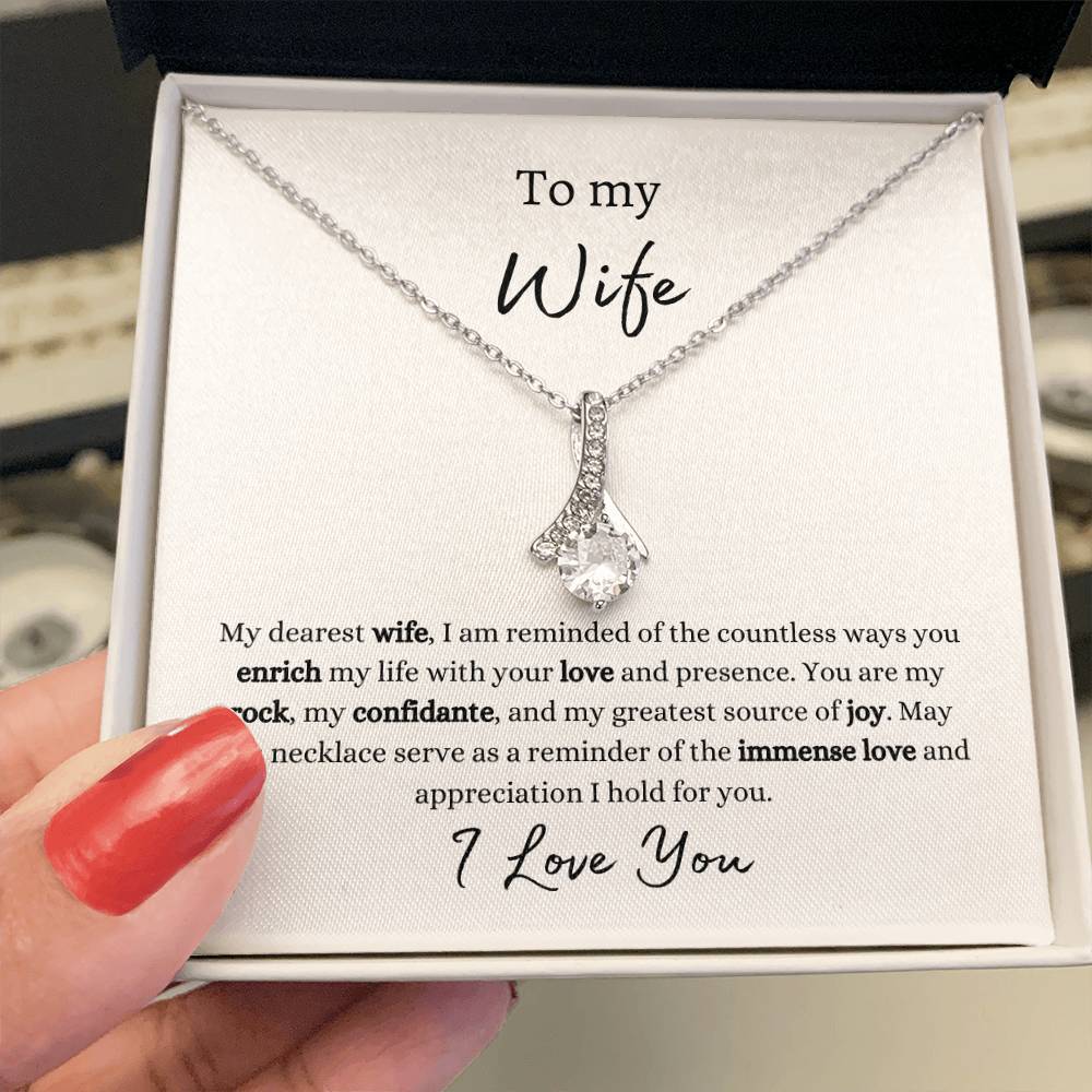 To My Wife | My rock | Alluring Beauty Necklace