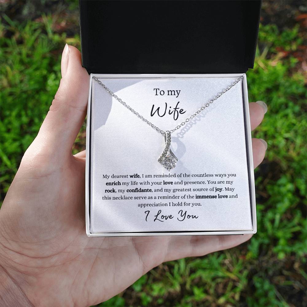 To My Wife | My rock | Alluring Beauty Necklace