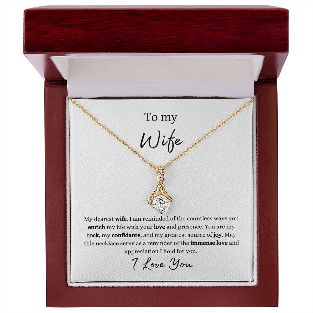 To My Wife | My rock | Alluring Beauty Necklace