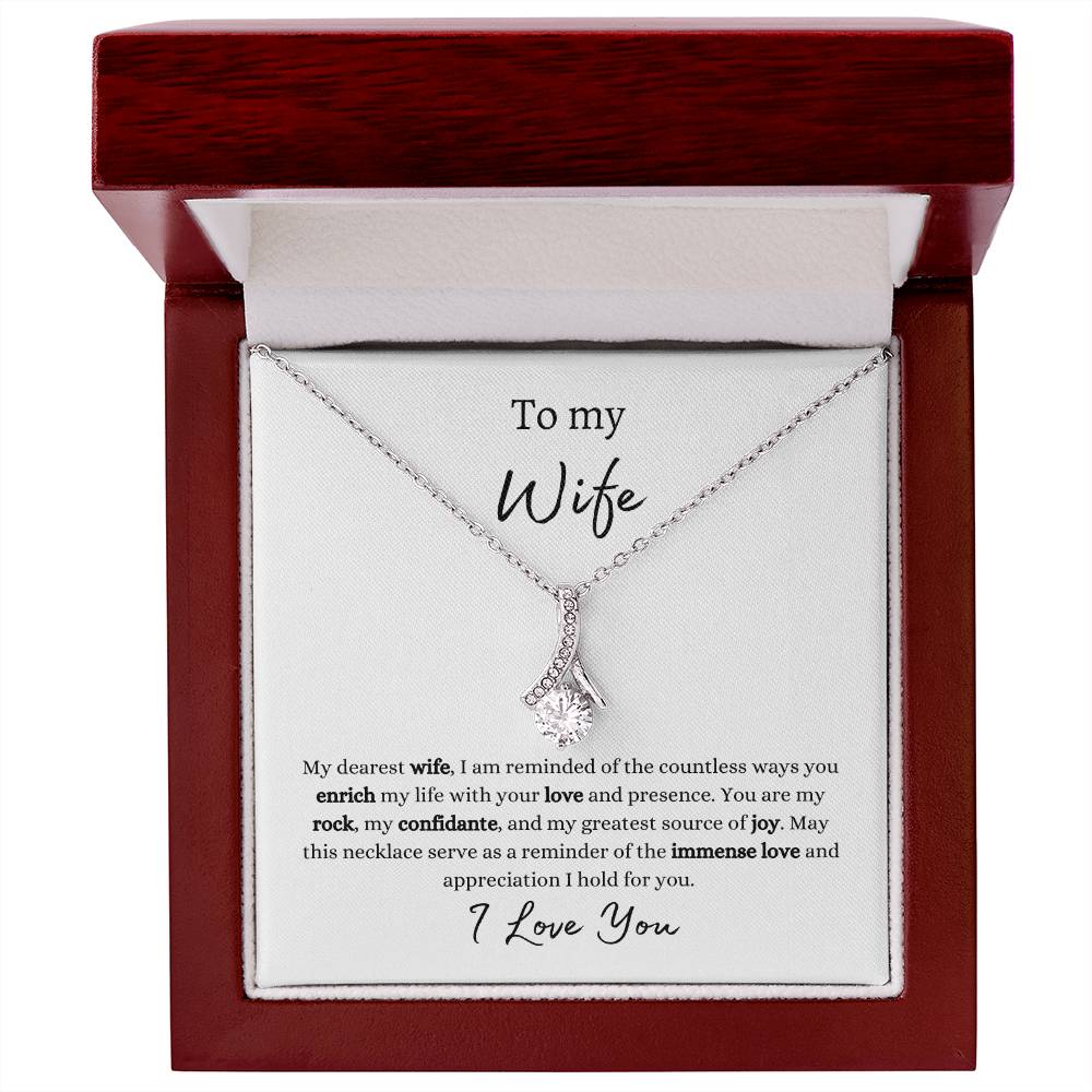 To My Wife | My rock | Alluring Beauty Necklace