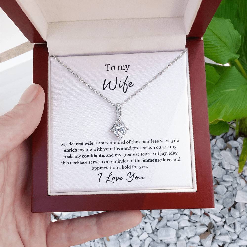 To My Wife | My rock | Alluring Beauty Necklace